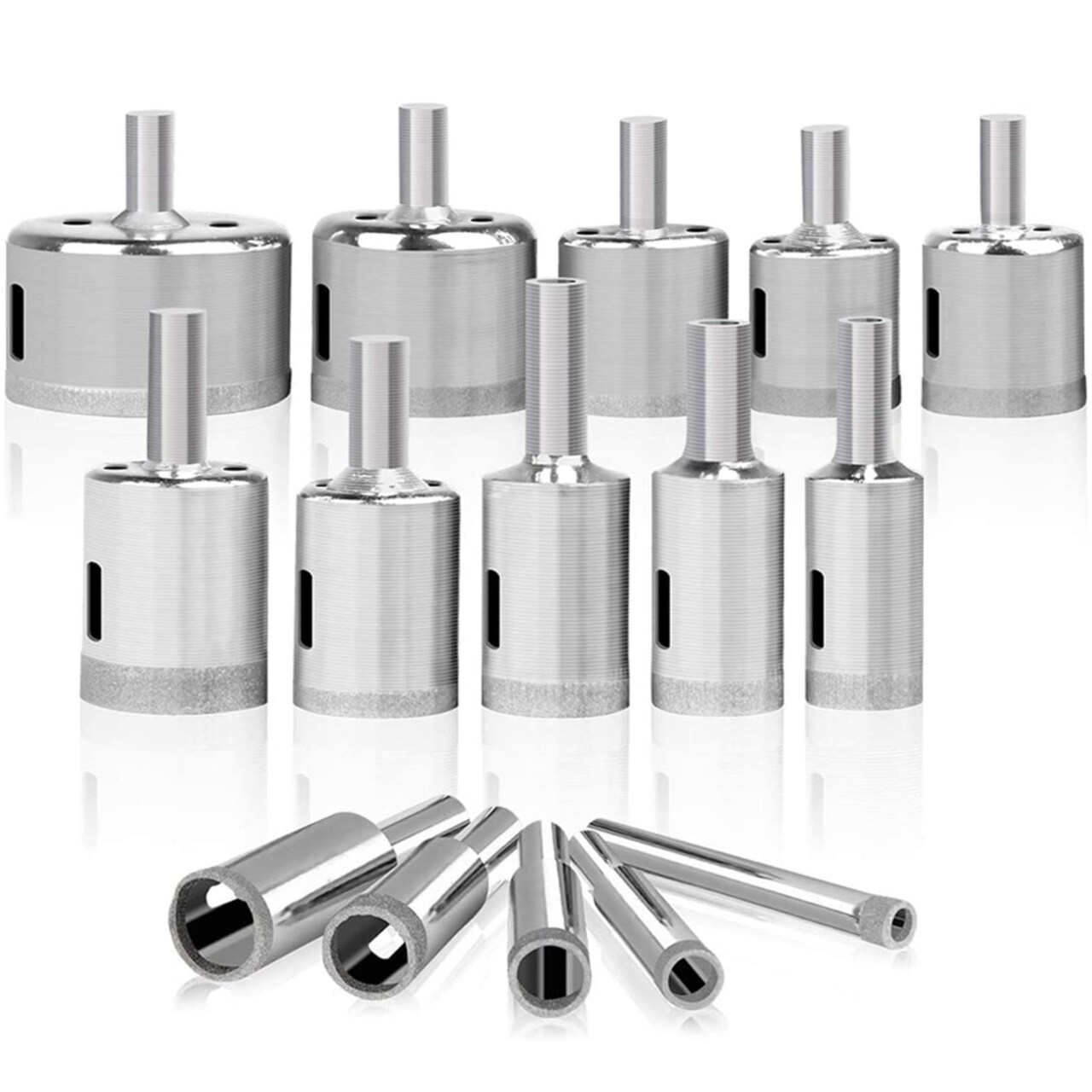Global Phoenix 15Pcs Diamond Hole Saw Drill Bits 6-50mm Diamond Hole Saw For Glass Marble Granite Stone Porcelain